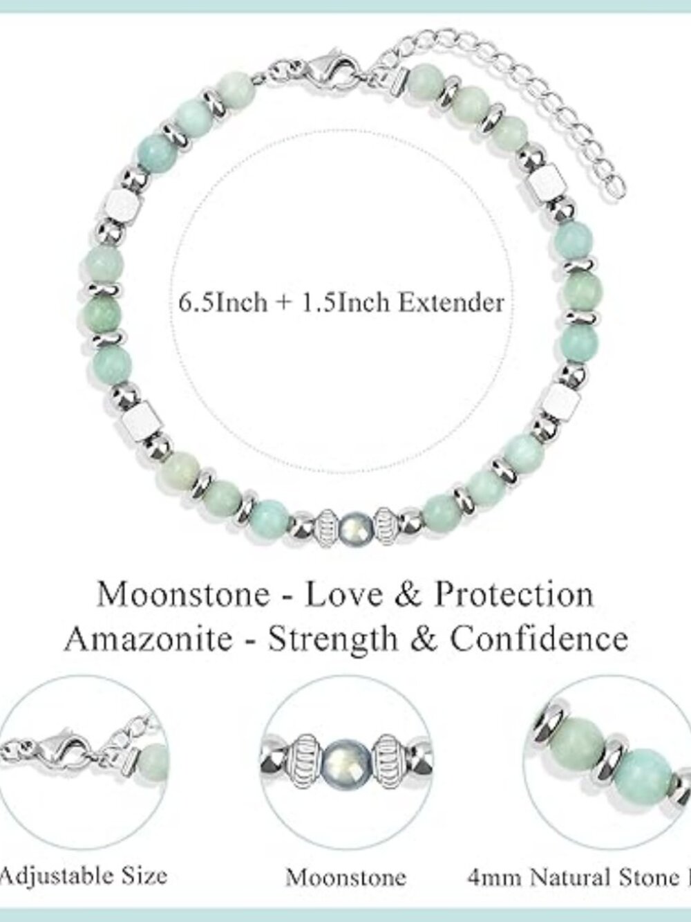 7 Year Old Sweet Birthday Gifts, Birthday Gift For 7 Year Old, Amazonite - Picture 8 of 10